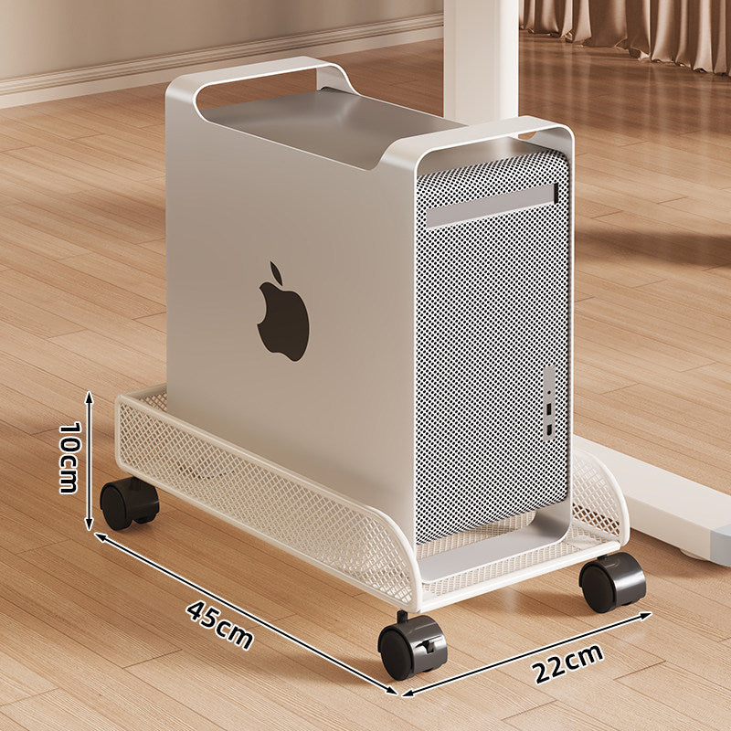 Desktop CPU Tower Rolling Stand with Mesh Side Guards and Locking Casters — product view 3