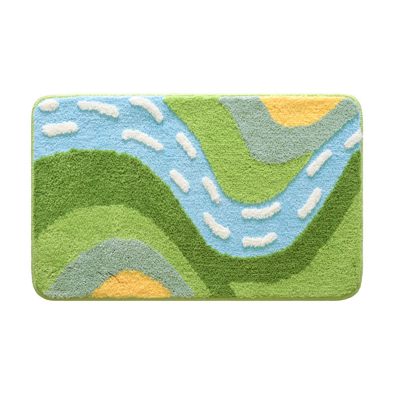 Abstract Landscape Bath Rug Bowlift — product view 1