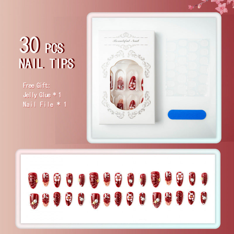 Elegant Nail Art Set with Floral and Shell Accents — product view 4