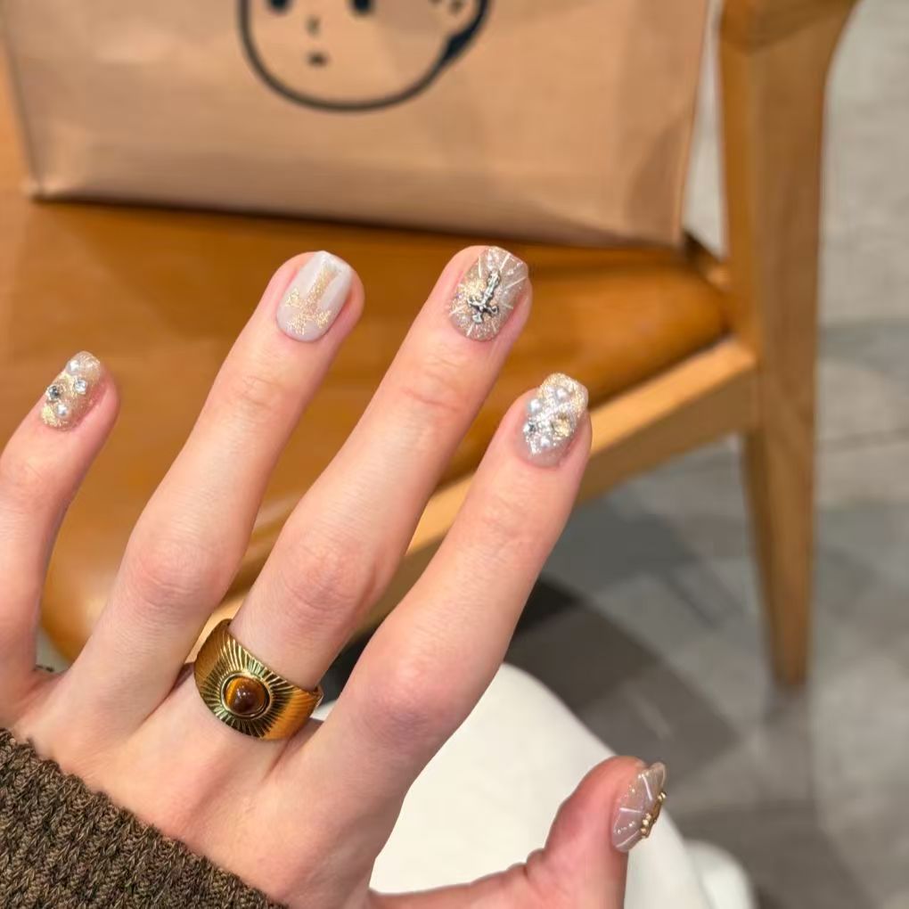 Artistic Crystal-Embellished Nail Art Set — product view 3