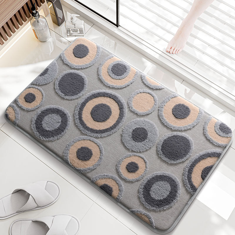 Decorative Circular Pattern Bath Mat Bowlift — product view 2