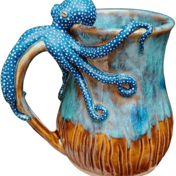 Decorative octopus-Themed Mug Bowlift — product view 3