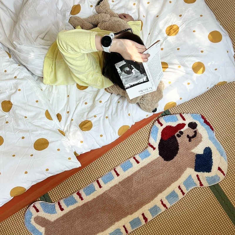 Decorative Dog Bone Shaped Bowlift Rug — product view 2
