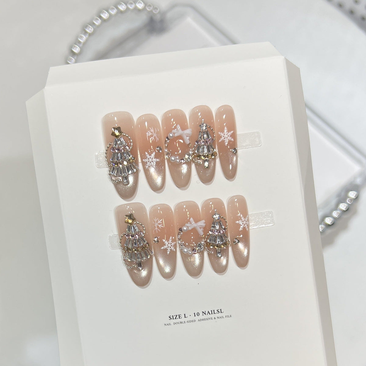 Artistic Winter-Themed Press-On Nails — product view 4