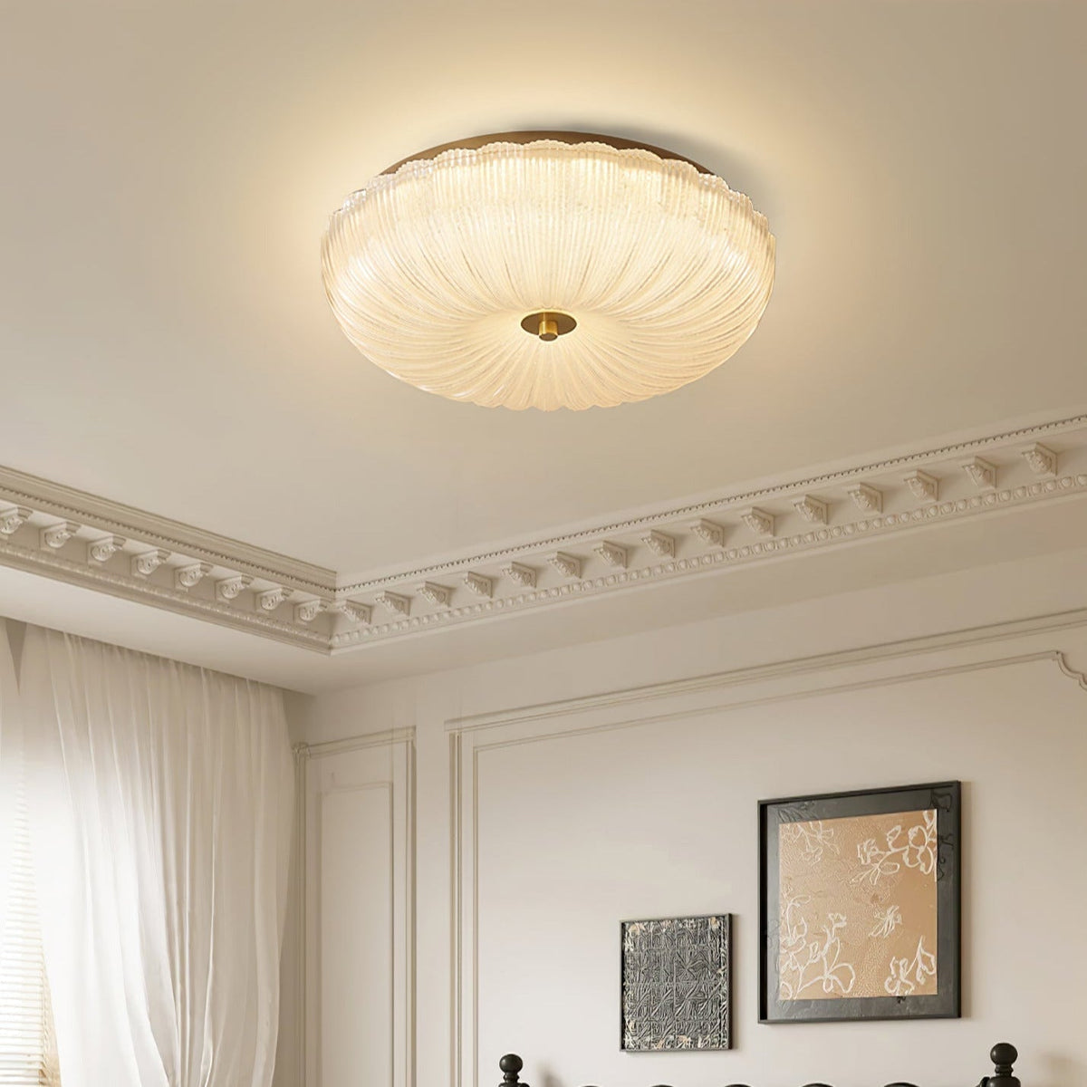 Halo Ceiling Light Ripple Glass — product view 6