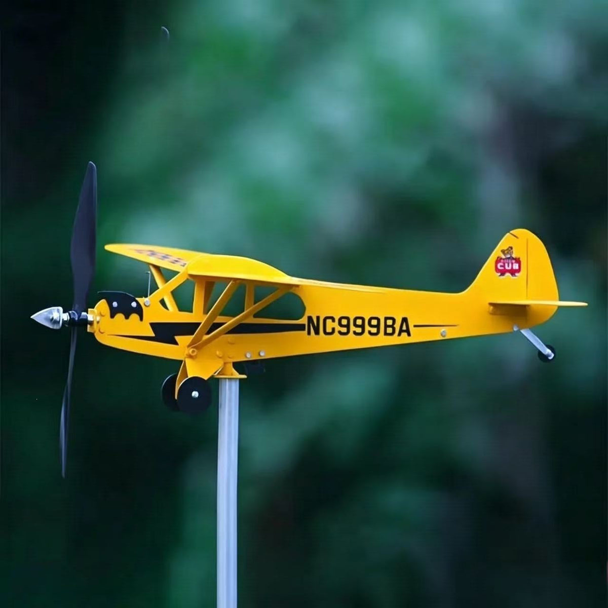 Decorative Airplane Garden Stake Bowlift — product view 4