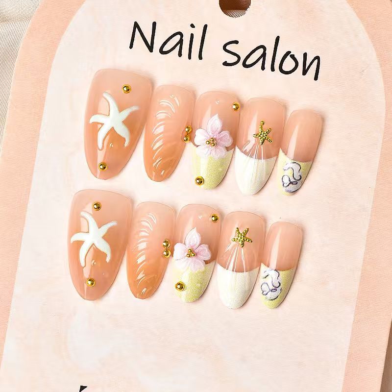 Coastal-Inspired Decorative Press-On Nails — product view 3
