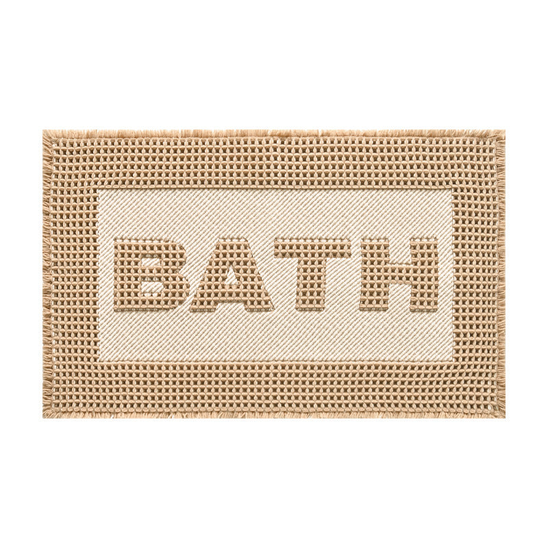 Decorative Bath Rug with Woven Texture Bowlift — product view 1