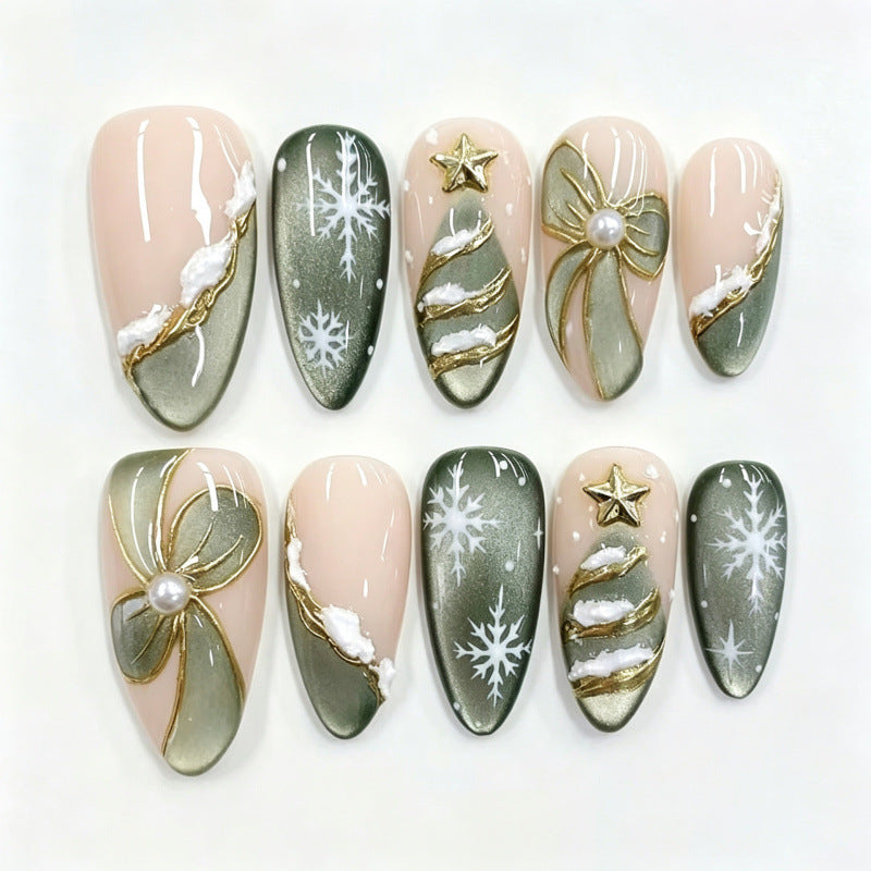 Festive Holiday-Themed Press-On Nails — product view 1