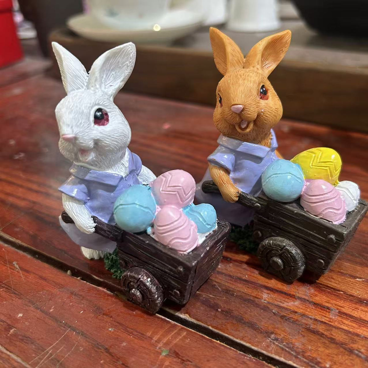 Decorative Easter Bunny Figurine Bowlift — product view 3