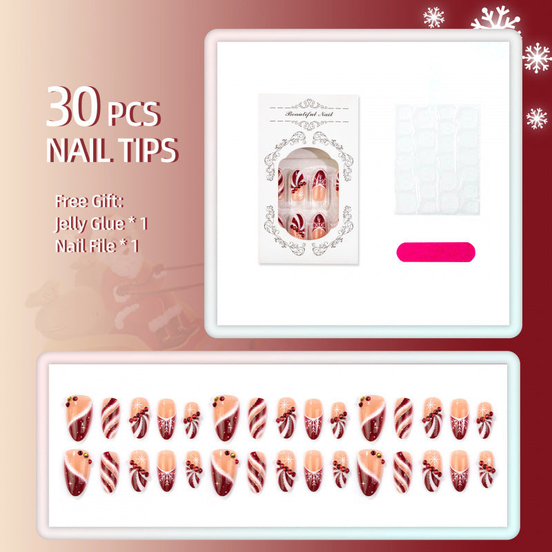 Festive Holiday Themed Press-On Nail Art Set — product view 4