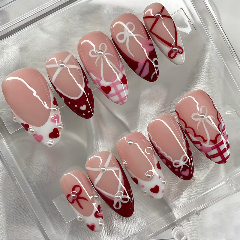 Decorative Heart-Themed Press-On Nails — product view 1