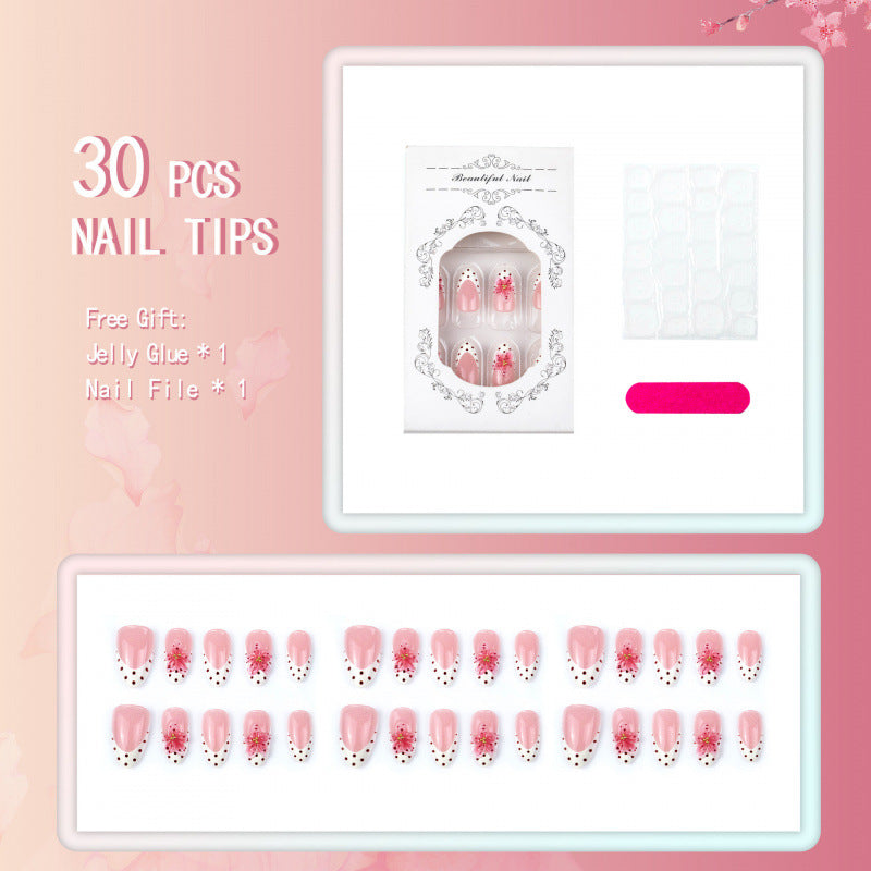 Floral Design Acrylic Press-On Nails — product view 3