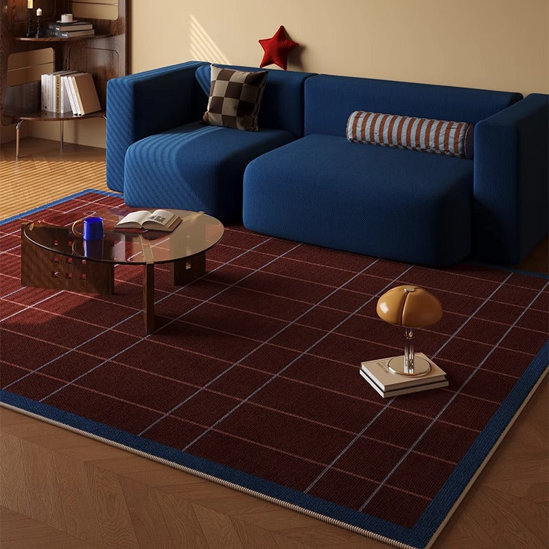 Checkered Pattern Area Rug Bowlift — product view 1