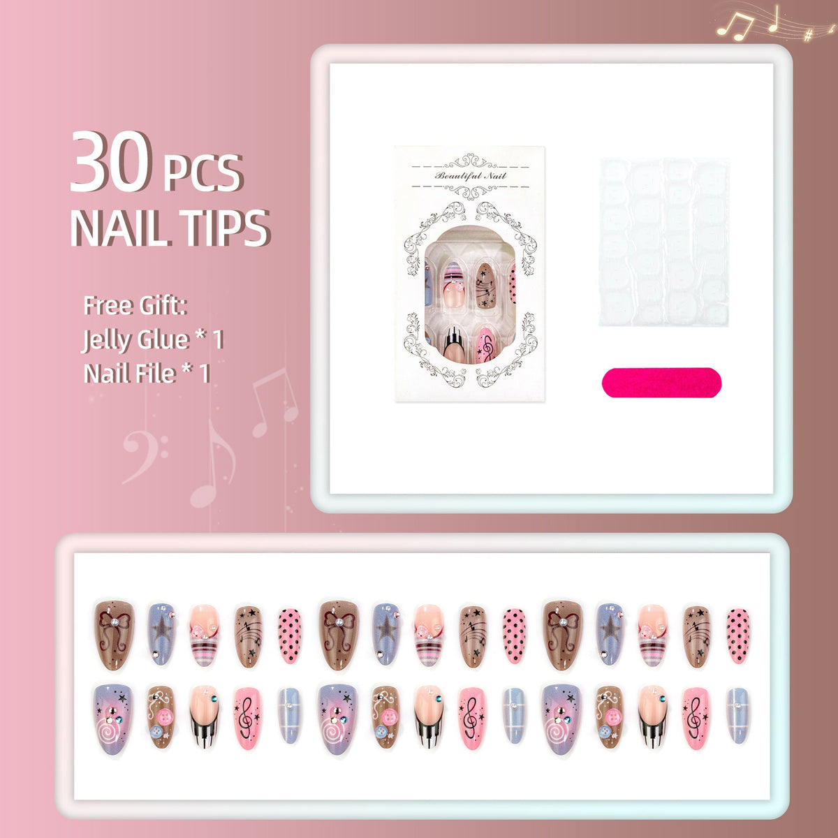 Creative Artistic Press-On Nail Art Set — product view 4
