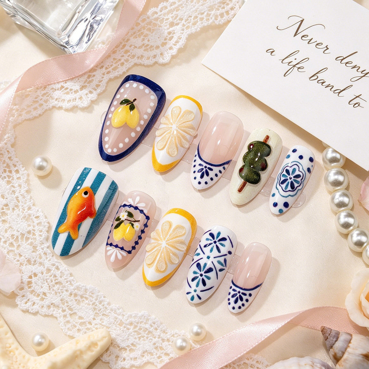 Decorative Themed Press-On Nails — product view 1