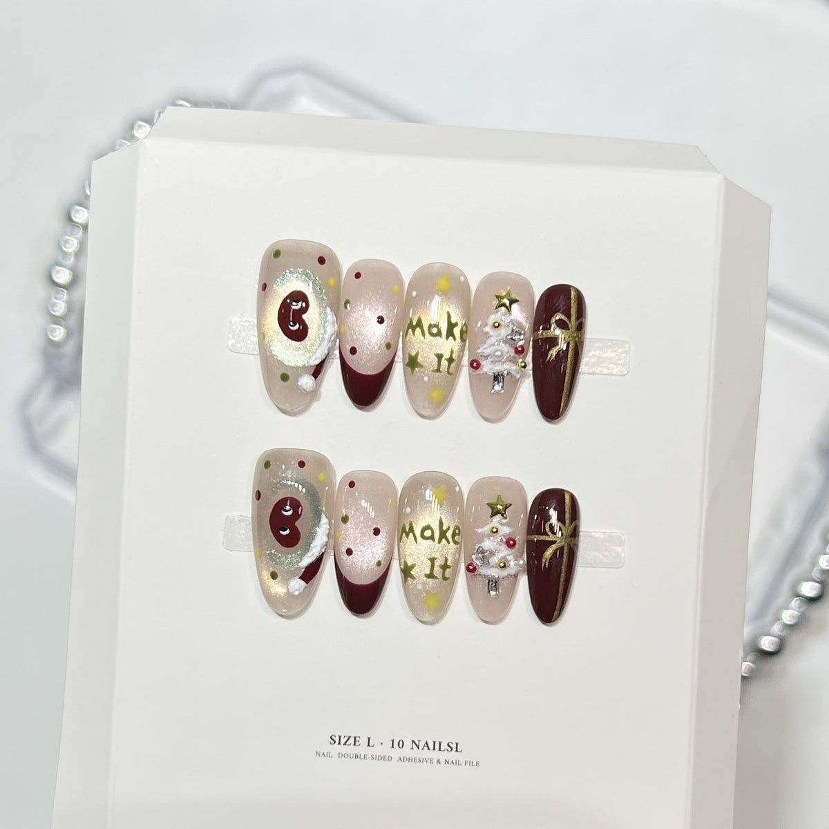 Festive Theme Press-On Nail Art Set — product view 2