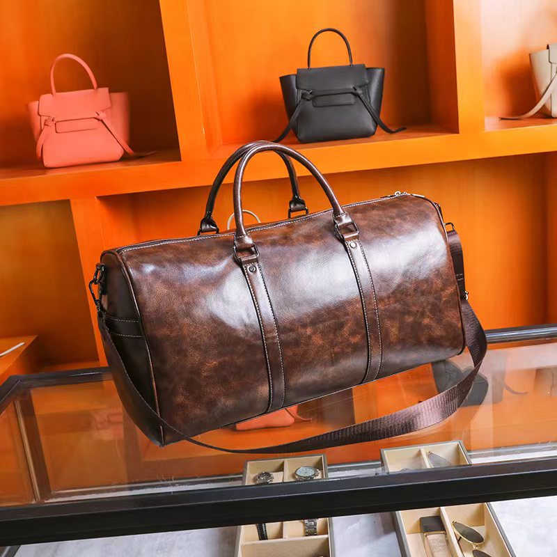 Elegant Leather Weekend Duffle Bag — product view 1