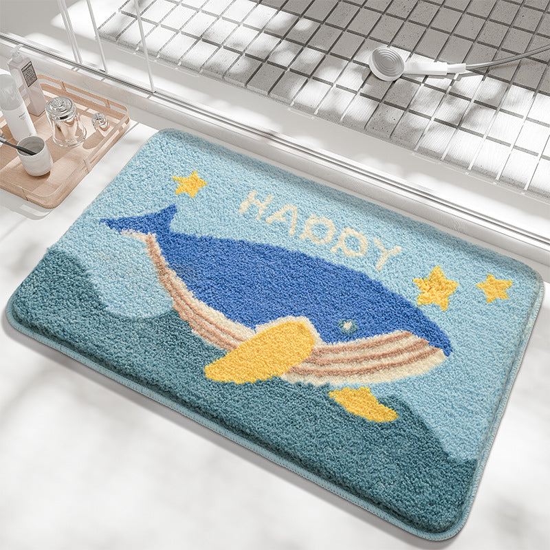 Floral Patterned Bath Mat Bowlift — product view 3