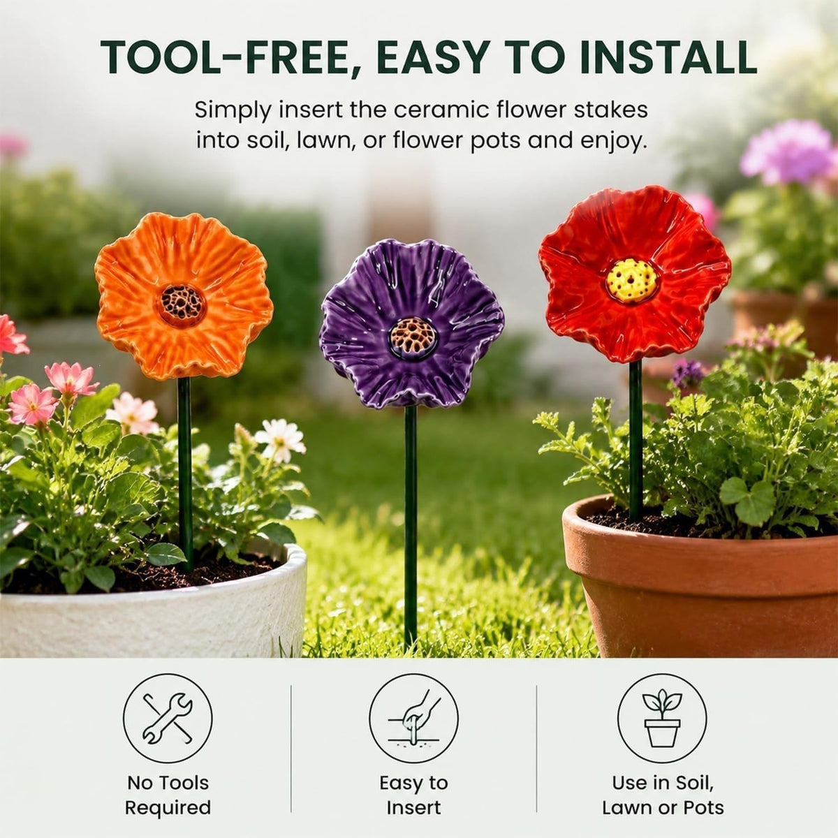Decorative Garden Flower Stake Bowlift — product view 6