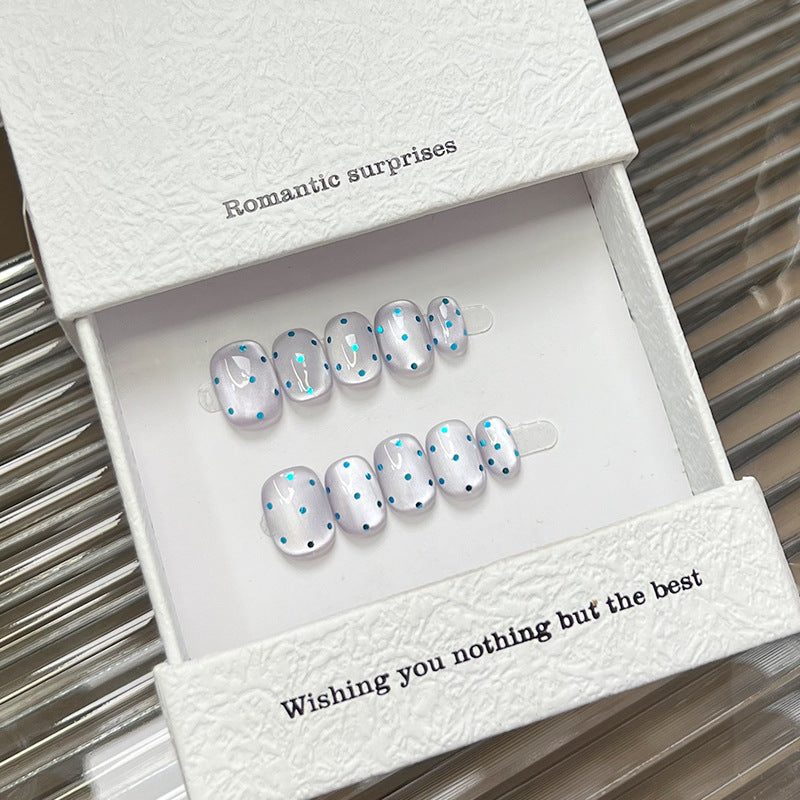 Decorative Press-On Nail Set with Romantic Accents — product view 2