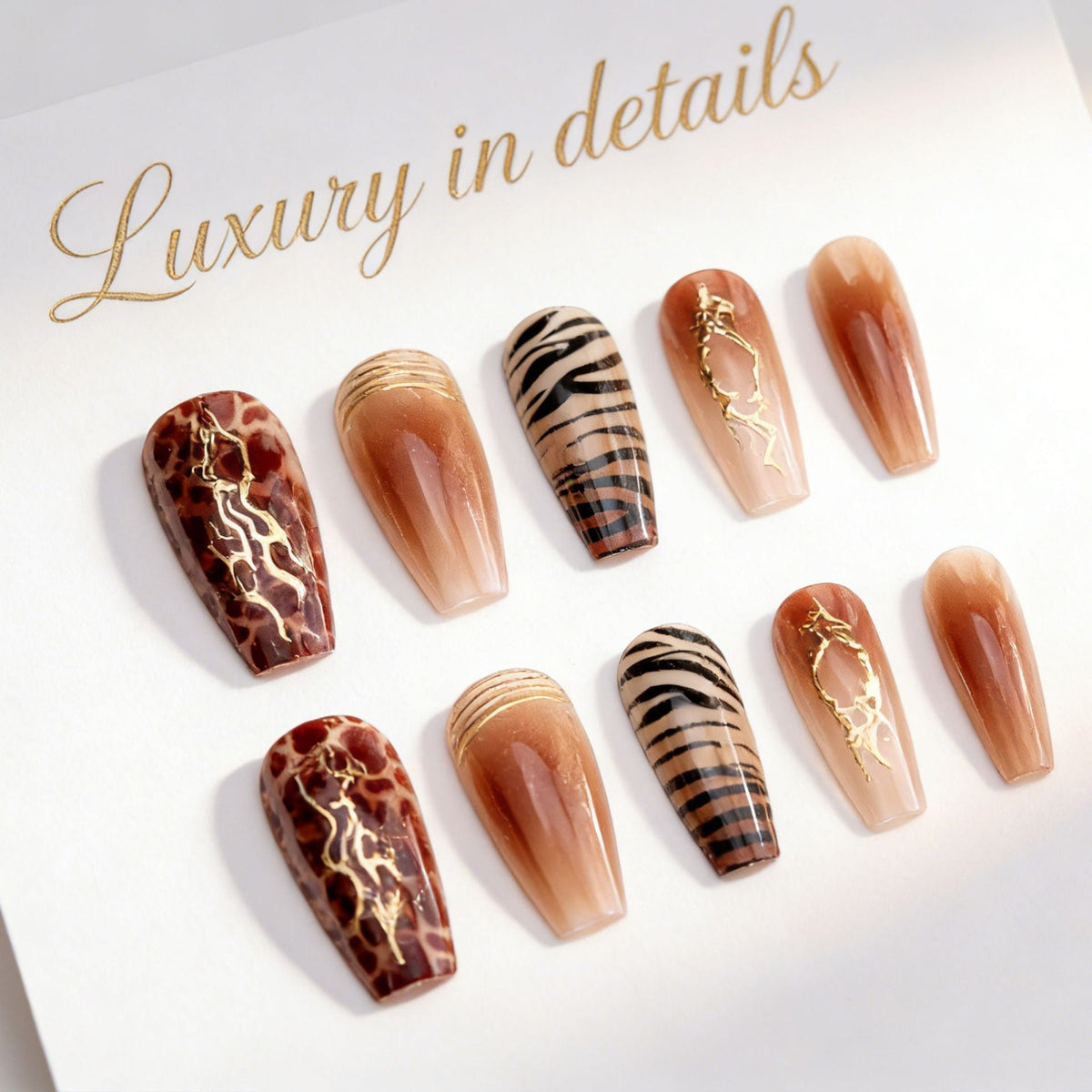 Exotic Animal Print Press-On Nail Set — product view 2