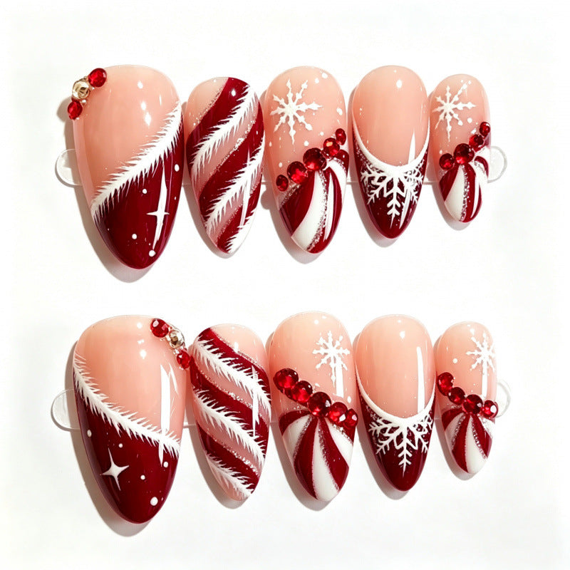 Festive Holiday Themed Press-On Nail Art Set — product view 1