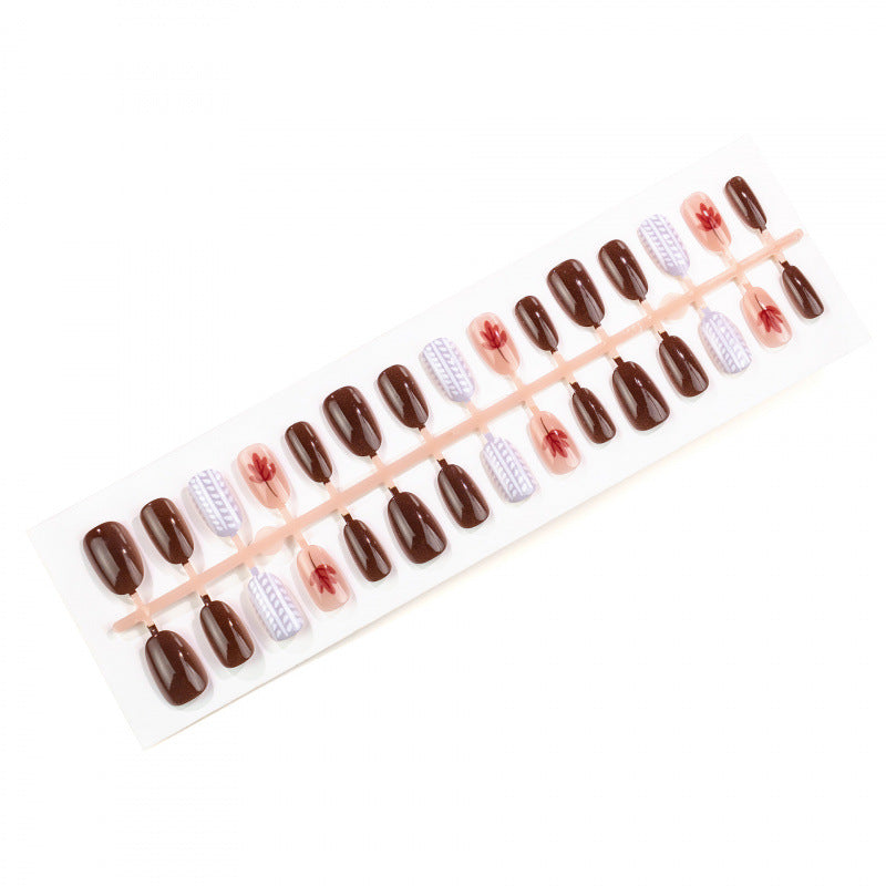 Artistic Nature-Inspired Press-On Nail Set — product view 5