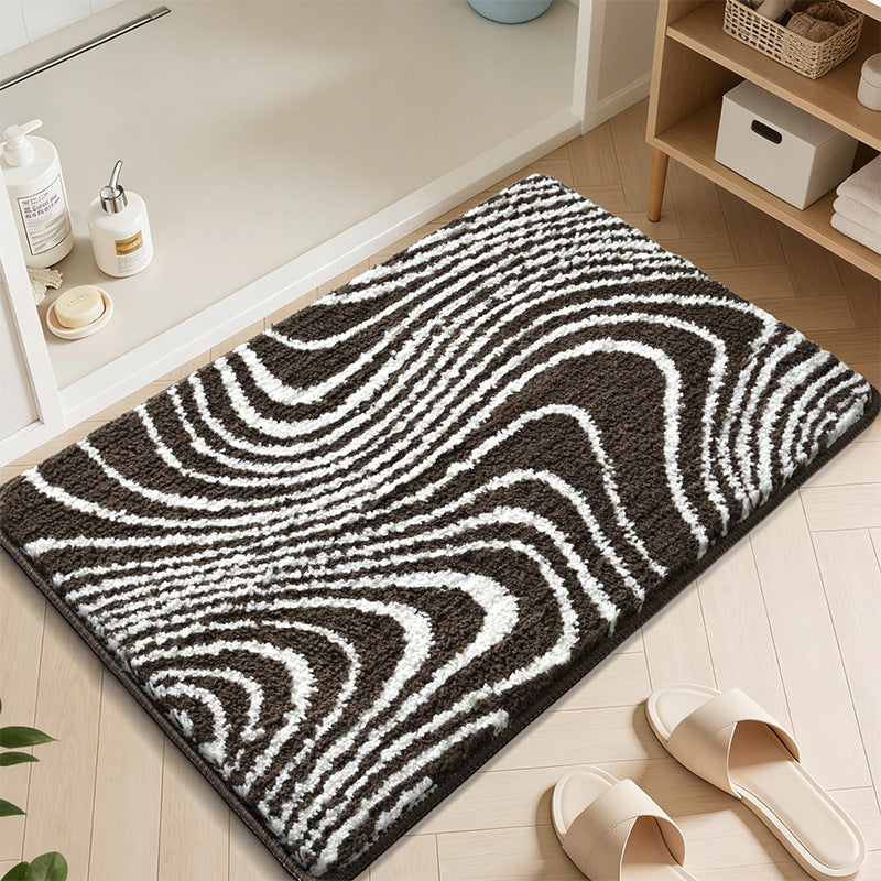 Abstract Wave Pattern Bath Mat Bowlift — product view 4