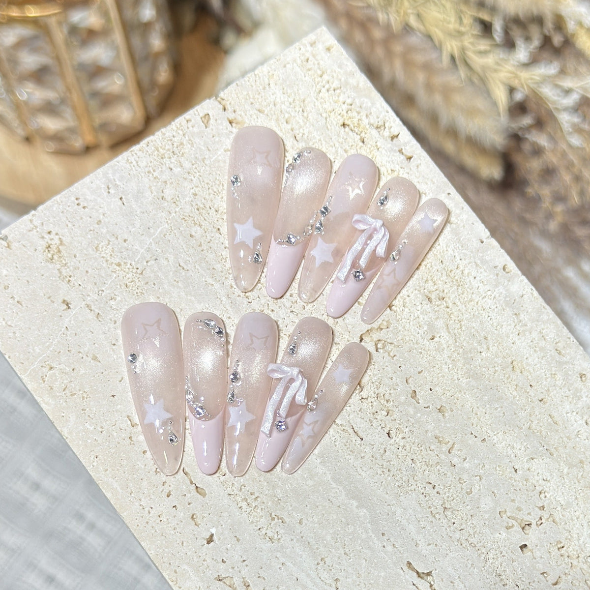 Decorative Starry Ombre Press-On Nails — product view 2