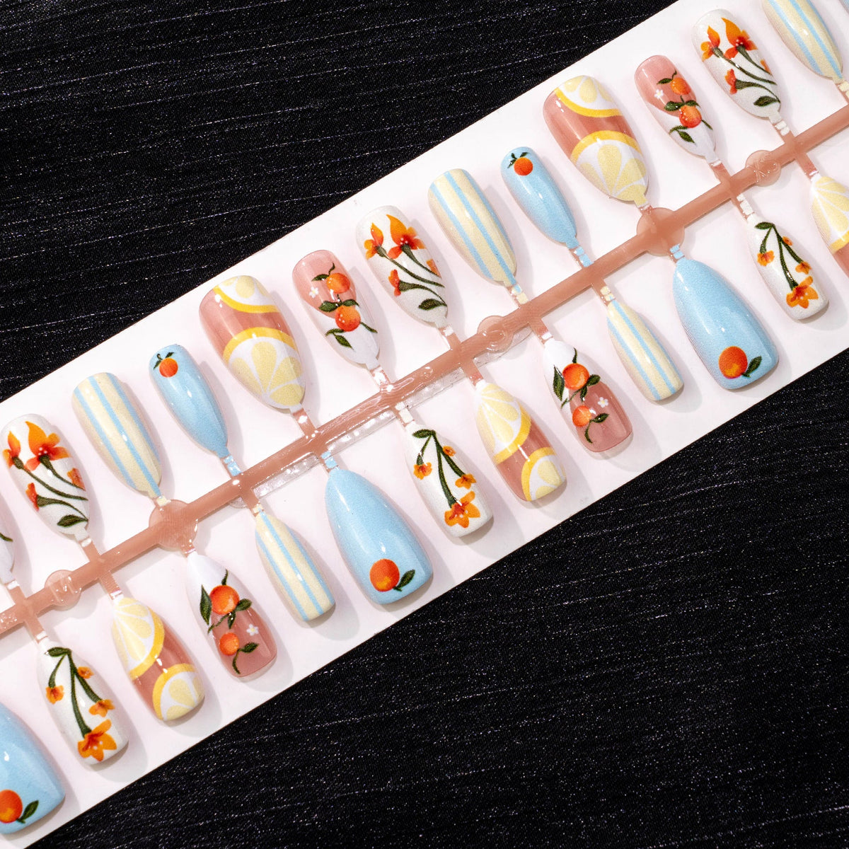 Artistic Summer Fruit-Themed Press-On Nails — product view 4