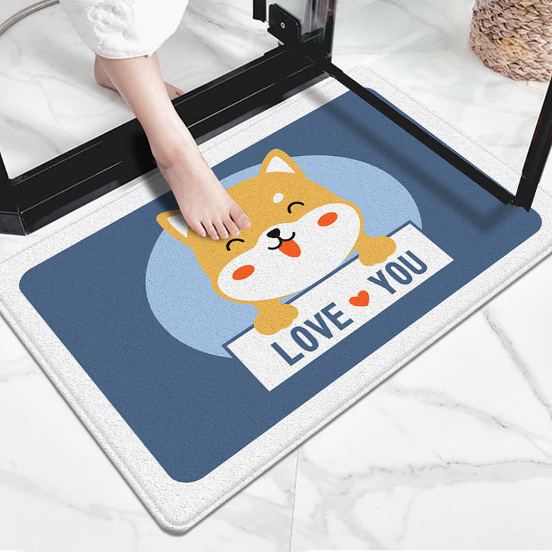 Cute Cartoon Dog-Themed Doormat Bowlift — product view 4