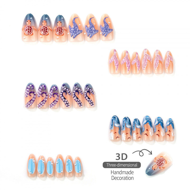 Artistic Seascape Press-On Nails — product view 3