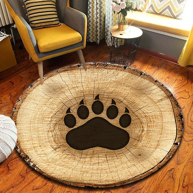 Bear Paw Print Area Rug Bowlift — product view 1