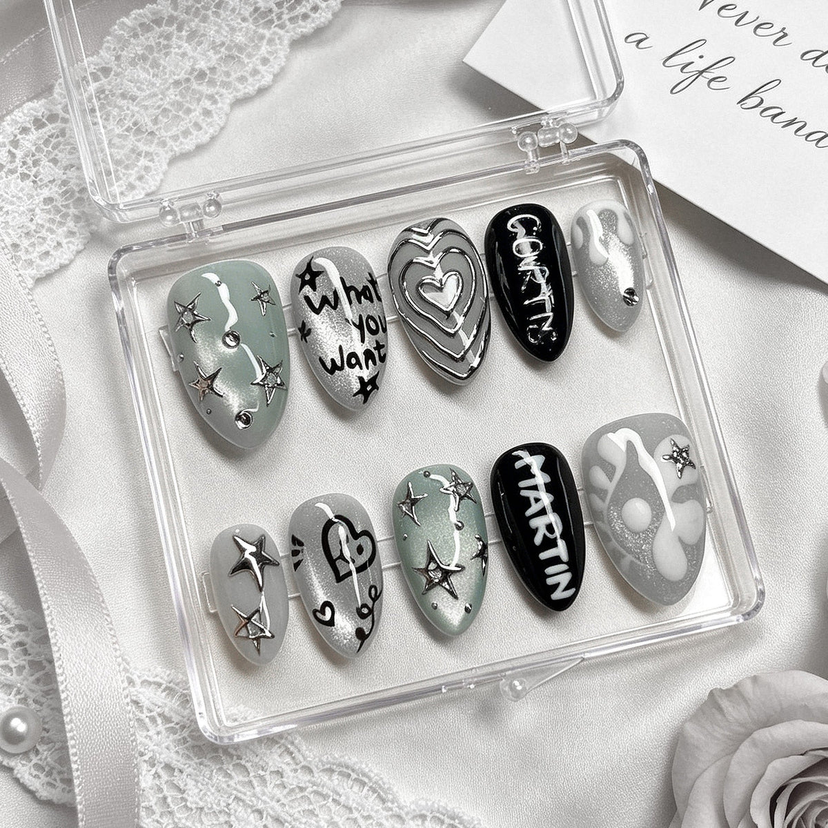 Artistic Patterned Press-On Nail Set — product view 6