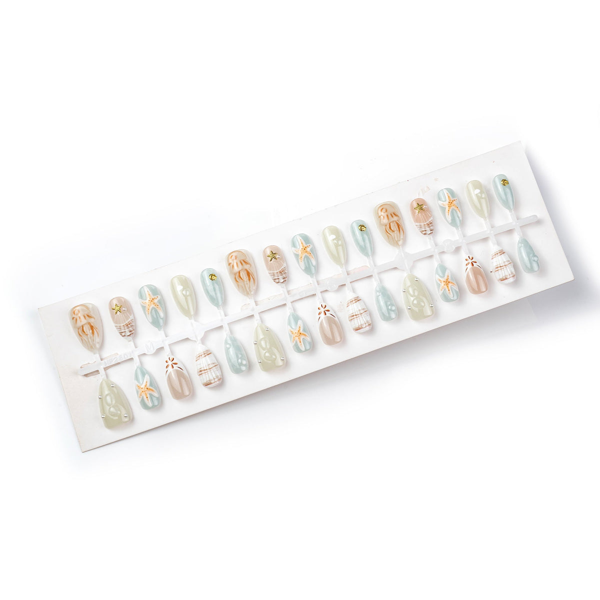 Coastal-Inspired Decorative Press-On Nail Set — product view 4