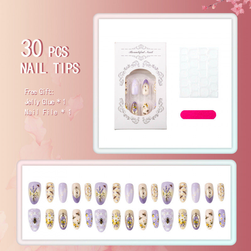 Decorative Floral Press-On Nails — product view 3