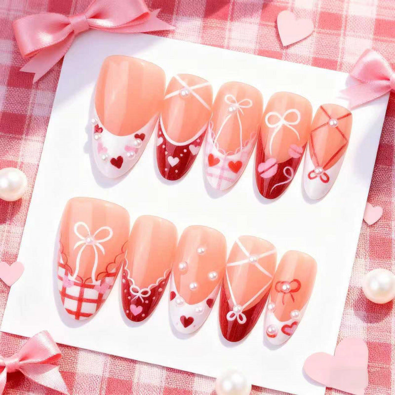 Decorative Heart-Themed Press-On Nails — product view 2