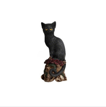Decorative Black Cat Figurine Bowlift — product view 5