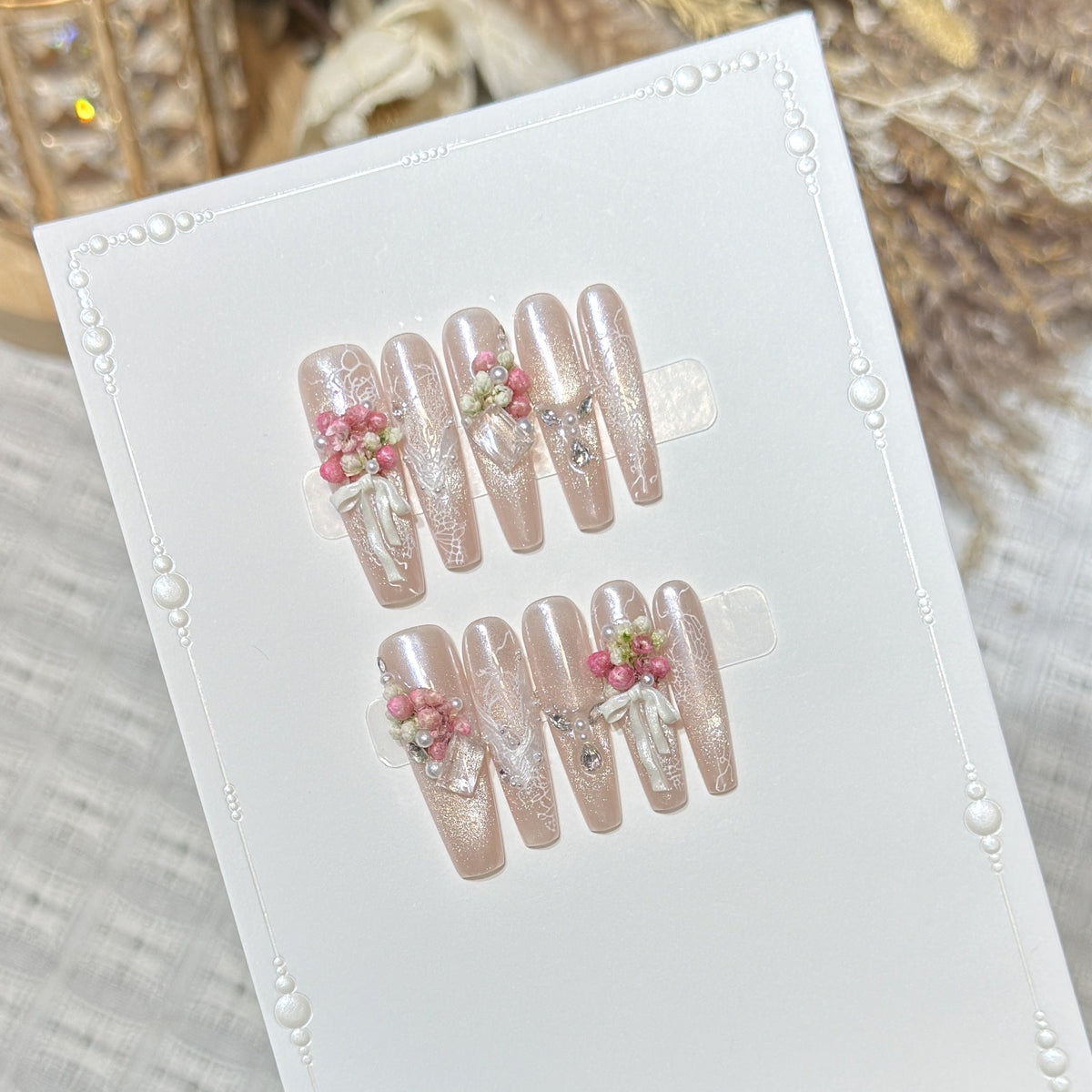 Decorative Floral Nail Tips — product view 3
