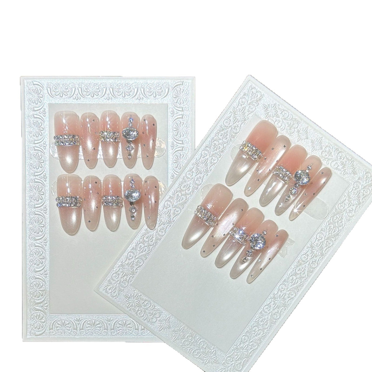 Elegant Rhinestone-Accented Artificial Nail Set — product view 4