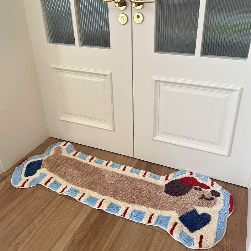 Decorative Dog Bone Shaped Bowlift Rug — product view 1