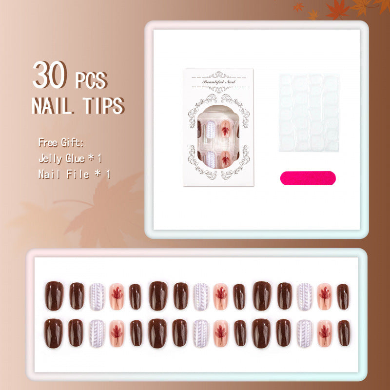 Artistic Nature-Inspired Press-On Nail Set — product view 4