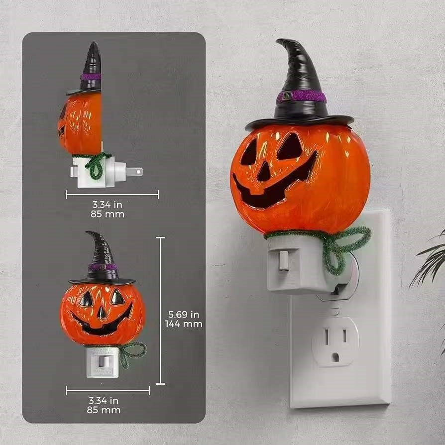 Decorative Halloween Pumpkin Night Light Bowlift — product view 1