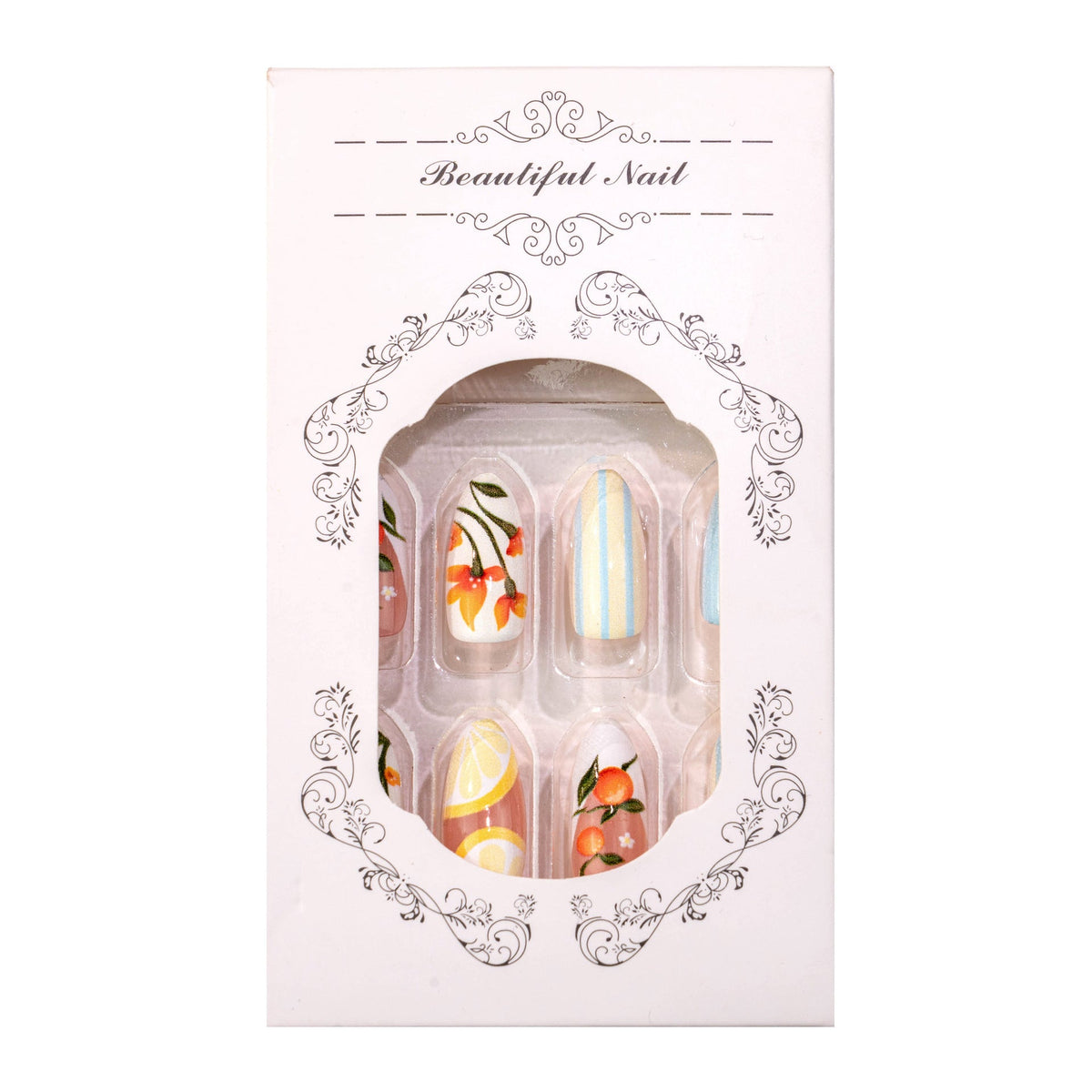 Artistic Summer Fruit-Themed Press-On Nails — product view 3
