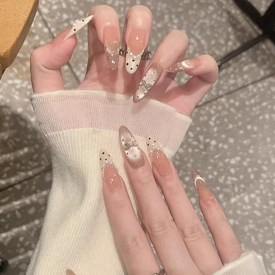 Crystal-Adorned Elegant Stiletto Nail Tips — product view 1