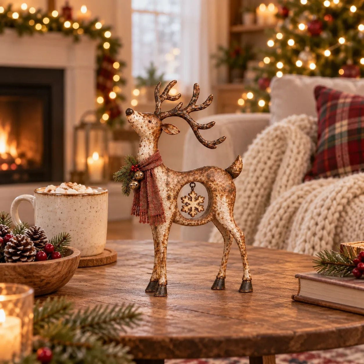 Decorative Reindeer Figurine Bowlift — product view 1