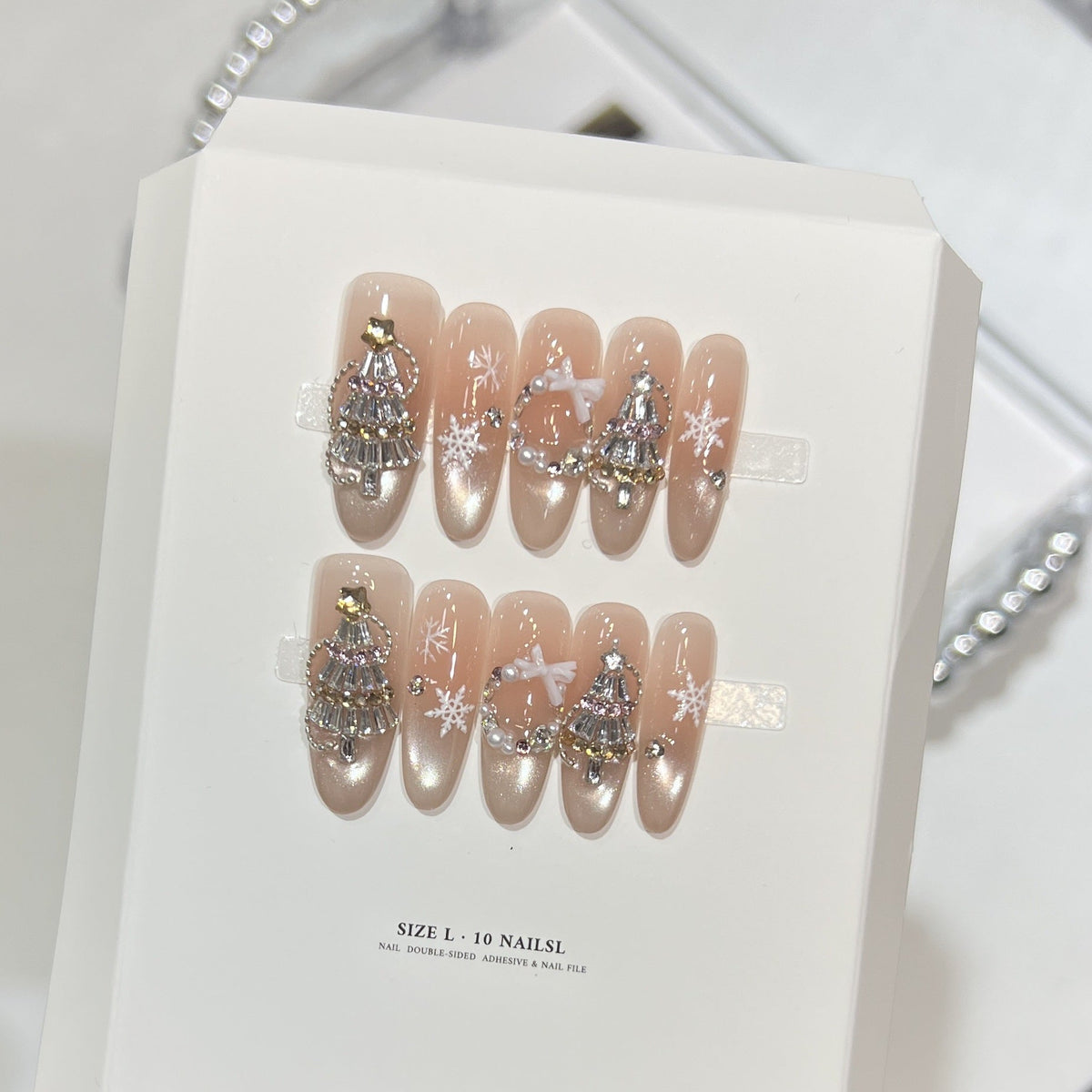 Artistic Winter-Themed Press-On Nails — product view 2