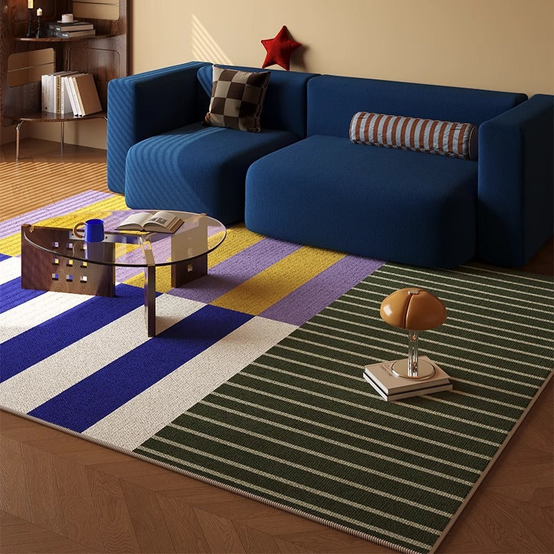 Checkered Pattern Area Rug Bowlift — product view 3