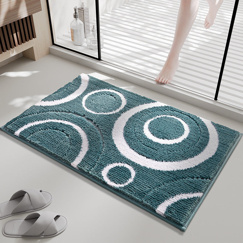 Contemporary Circular Pattern Bath Mat Bowlift — product view 3
